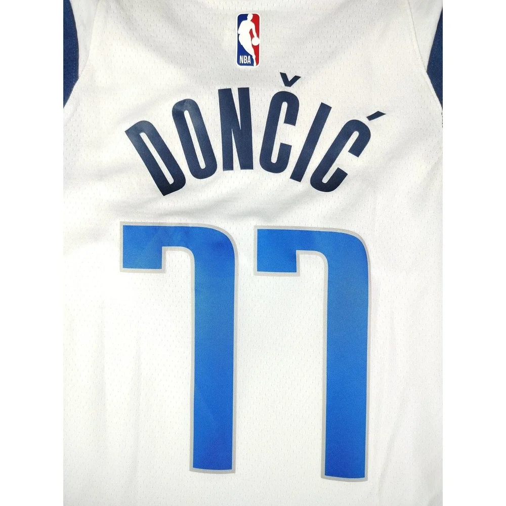 Nike Jersey Mens‎ Large White NBA Doncic 77 Swingman Dallas Mavericks Basketball